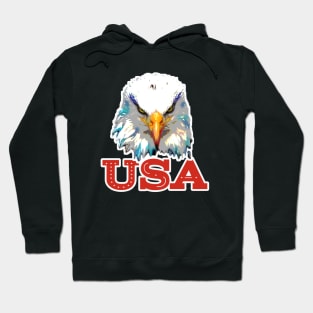 Red USA Eagle Head Hoodie